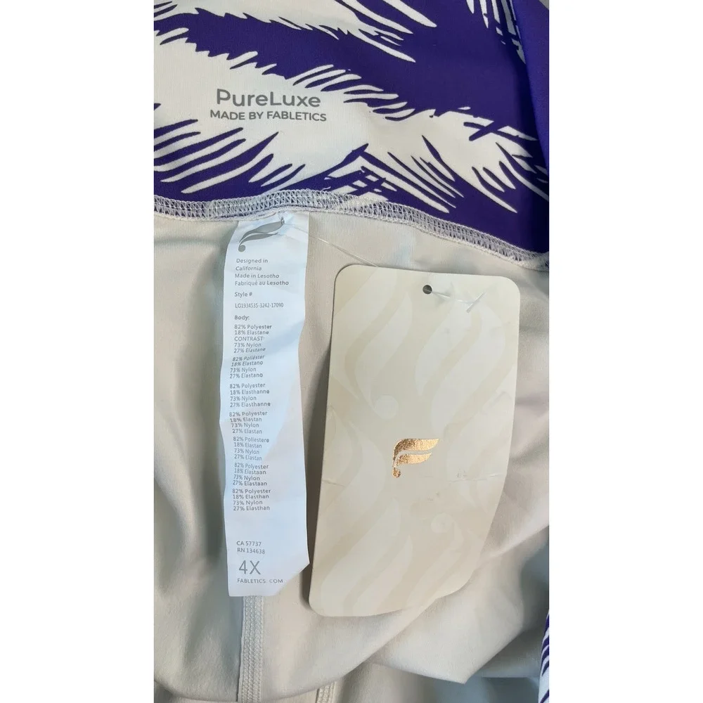 NWT Fabletics Oasis PureLuxe High-Waisted 7/8 Legging Paradiso Purple Size 4X - Picture 5 of 8
